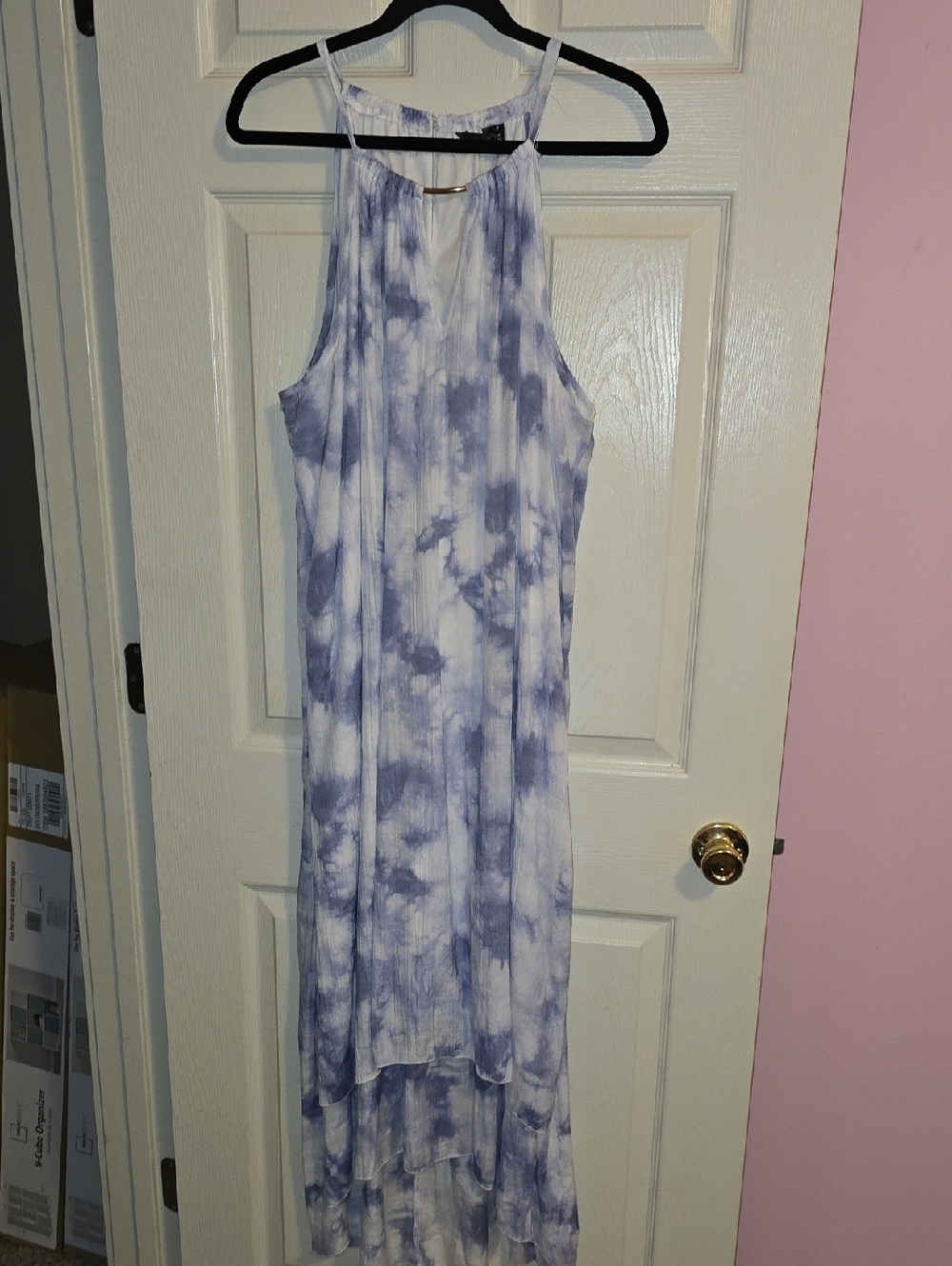 Sleeveless Lavender‎ Tie-Dye Maxi Dress